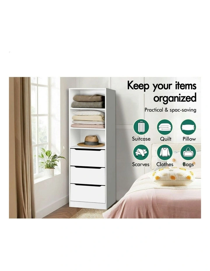 Clothes Storage Cabinet Wardrobe in White image 5
