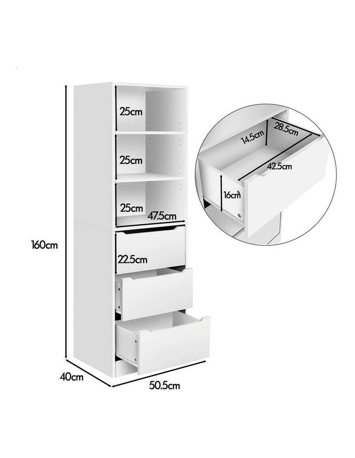 Clothes Storage Cabinet Wardrobe in White image 7