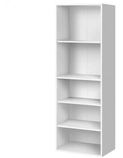 Clothes Cabinet Wardrobe 5 Shelves in White