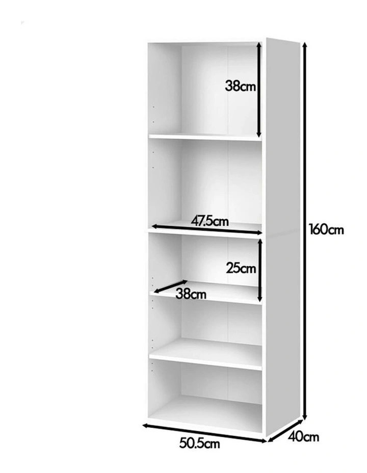 Clothes Cabinet Wardrobe 5 Shelves in White image 7