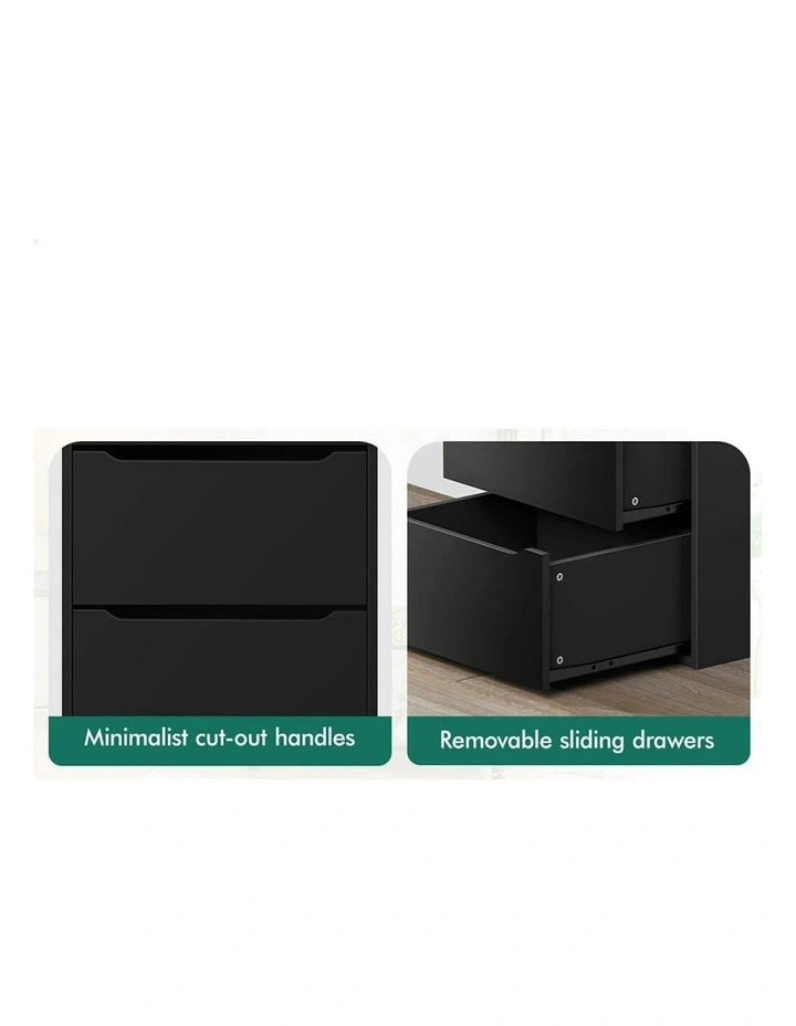 Clothes Cabinet Wardrobe 7 Drawers in Black image 6