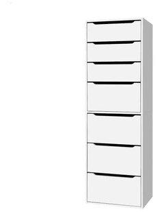 Clothes 7 Drawers Cabinet Wardrobe in White