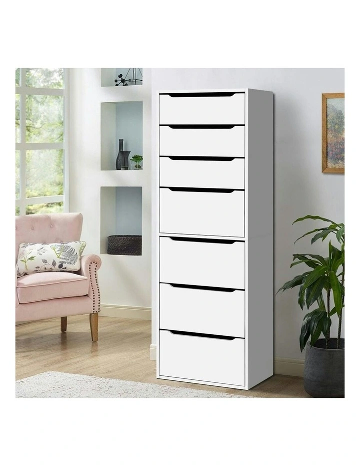 Clothes 7 Drawers Cabinet Wardrobe in White image 2