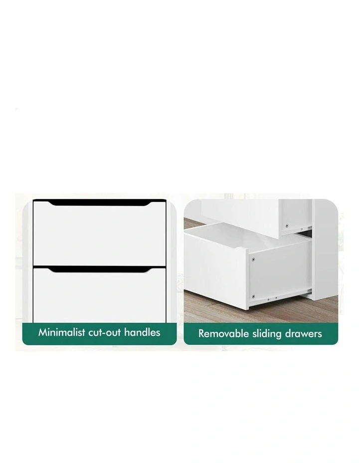Clothes 7 Drawers Cabinet Wardrobe in White image 6