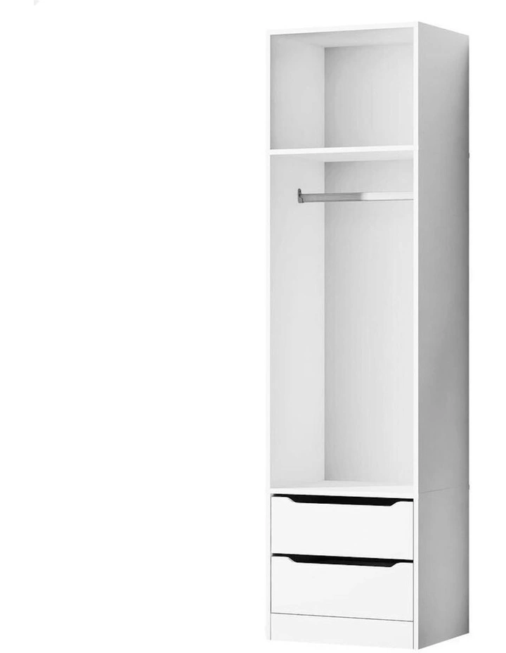 Wardrobe Clothes Cabinet Hanging Rod in White image 1