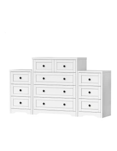 5 Chest Of Drawers Bedside Table Bedroom Storage Set Of 2 in White