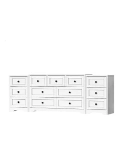 7 Chest Of Drawers Bedside Table Bedroom Storage Set Of 2 in White