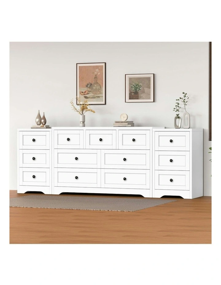 7 Chest Of Drawers Bedside Table Bedroom Storage Set Of 2 in White image 2