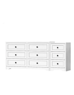6 Chest Of Drawers Bedside Table Bedroom Storage in White