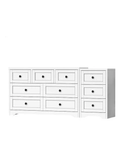 7 Chest Of Drawers Bedside Table Bedroom Storage in White