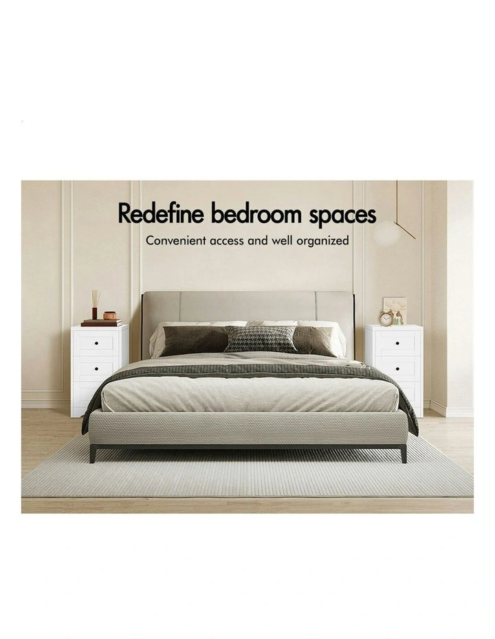 7 Chest Of Drawers Bedside Table Bedroom Storage in White image 6