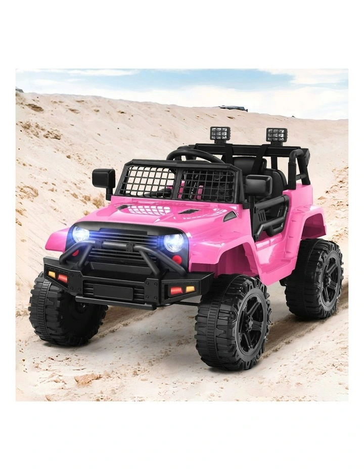 Electric 12V 60W Motors R/C LED Lights Ride On Jeep Toy image 2
