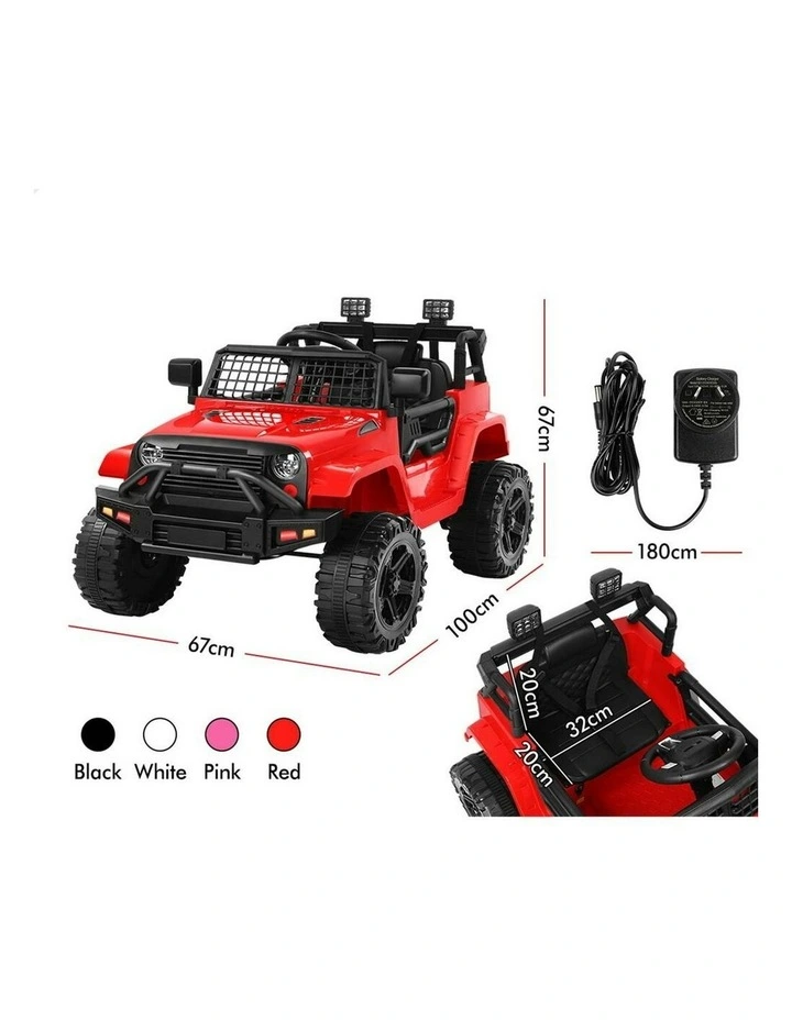 Electric 12V 60W Motors R/C LED Lights Ride On Jeep Toy image 6