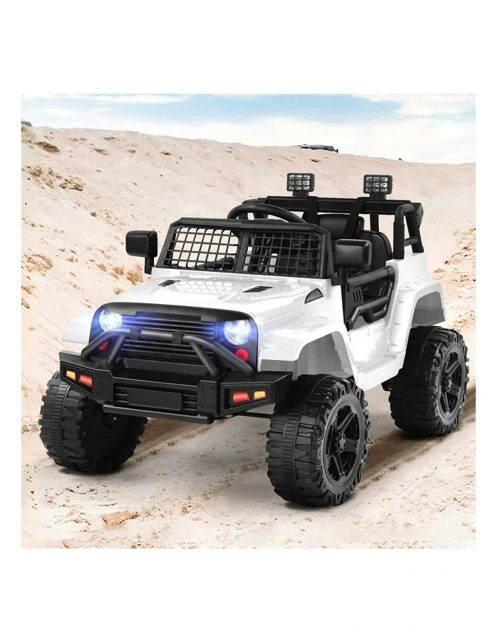 Electric 12V 60W Motors R/C LED Lights Ride On Jeep Toy image 2