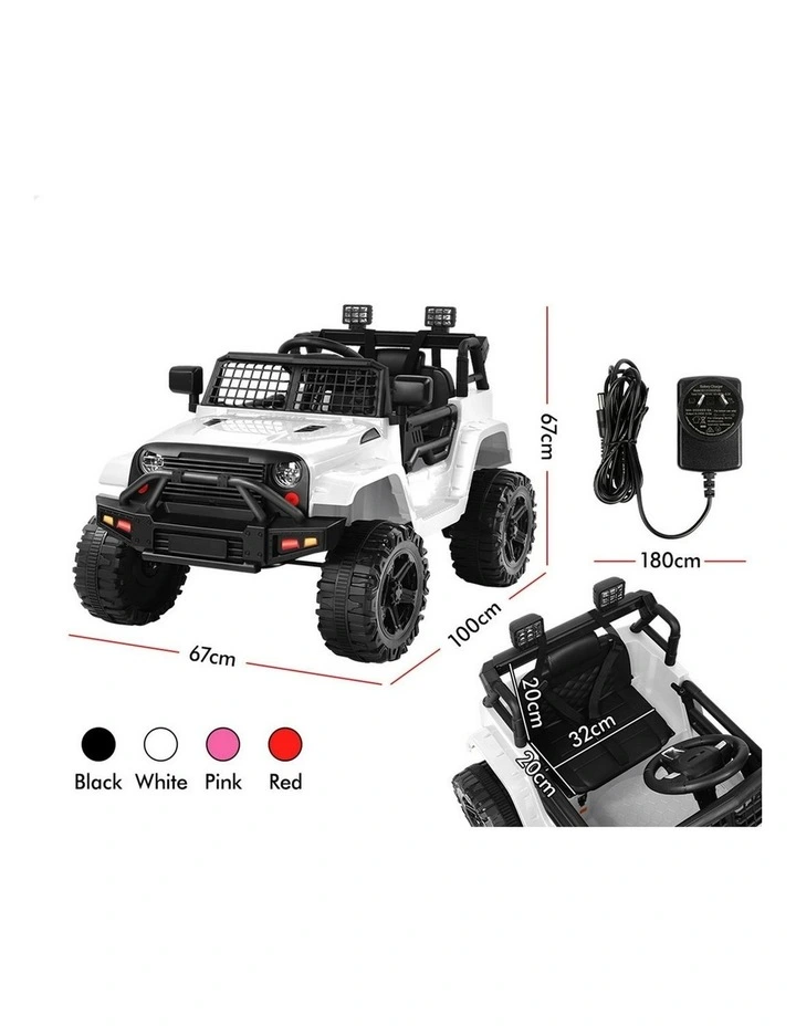 Electric 12V 60W Motors R/C LED Lights Ride On Jeep Toy image 7