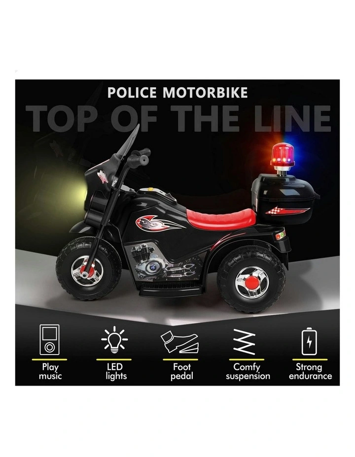 6V Electric 25W Motor MP3 Ride On Police Motorcycle Toy image 3