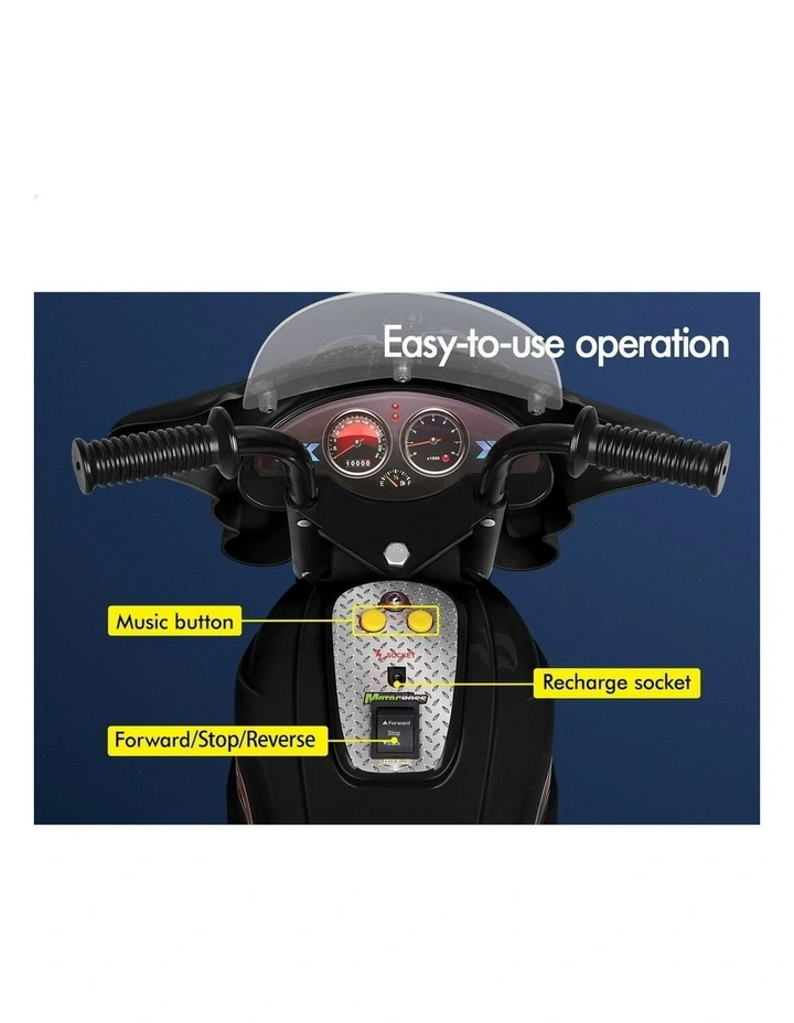 6V Electric 25W Motor MP3 Ride On Police Motorcycle Toy image 4