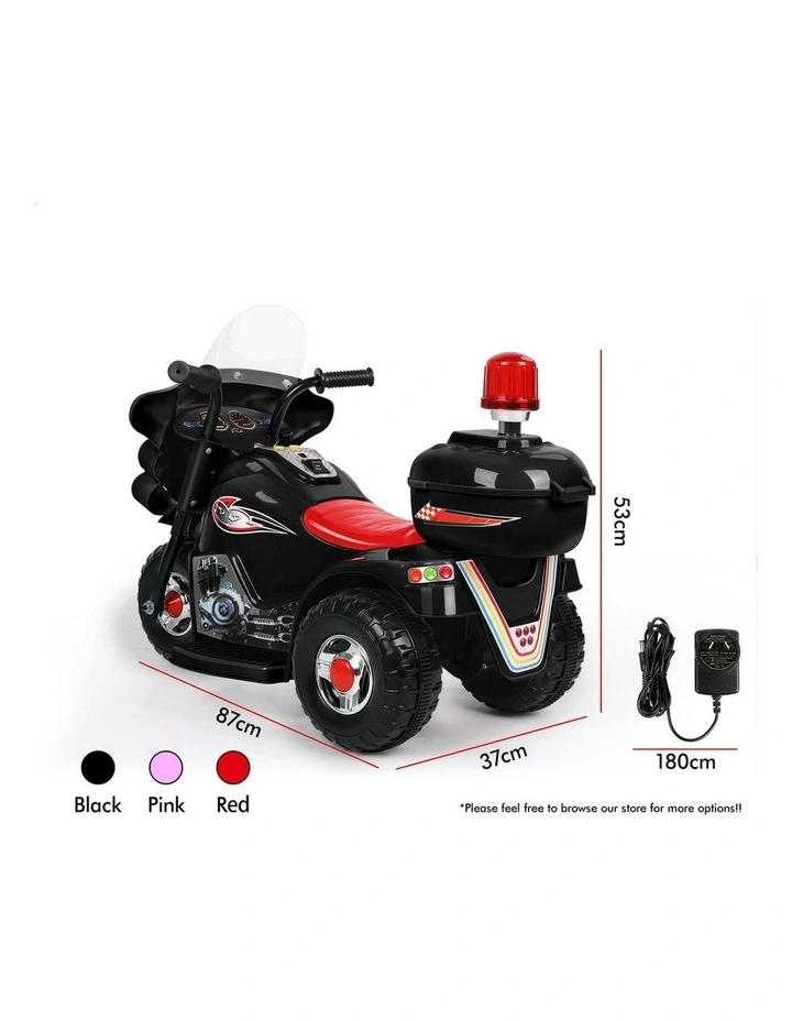 6V Electric 25W Motor MP3 Ride On Police Motorcycle Toy image 6