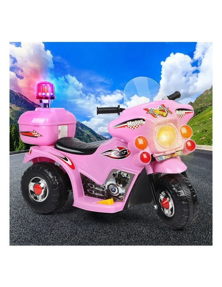 6V Electric 25W Motor MP3 Ride On Police Motorcycle Toy image 2