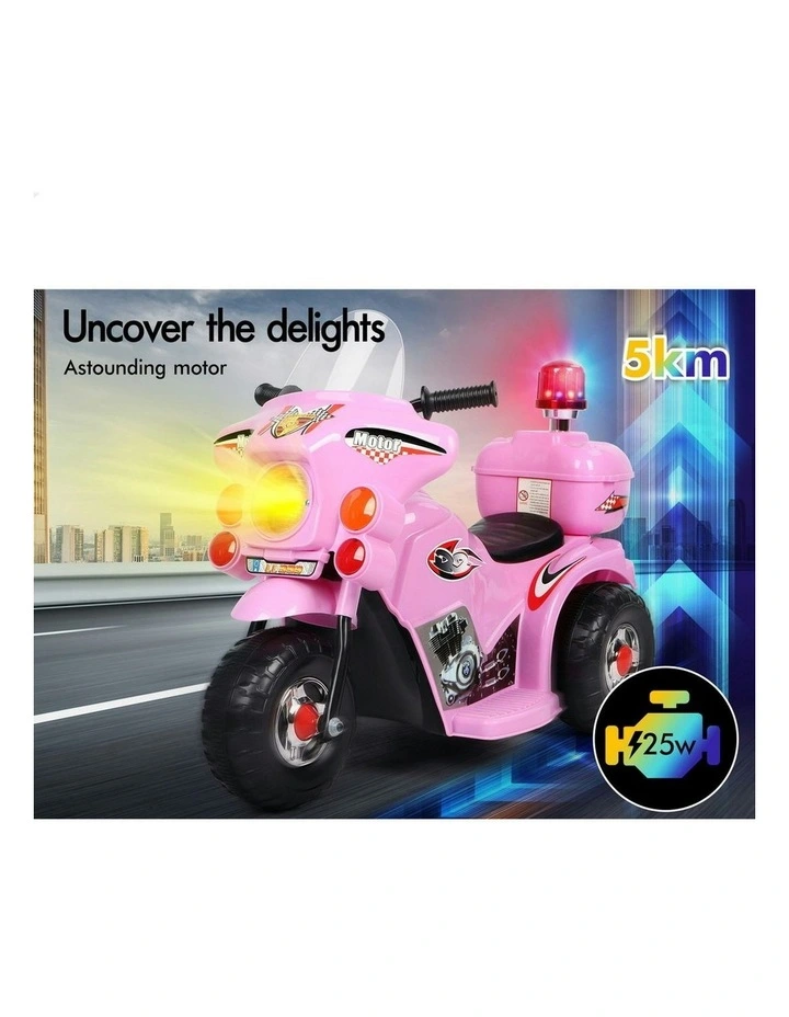 6V Electric 25W Motor MP3 Ride On Police Motorcycle Toy image 4