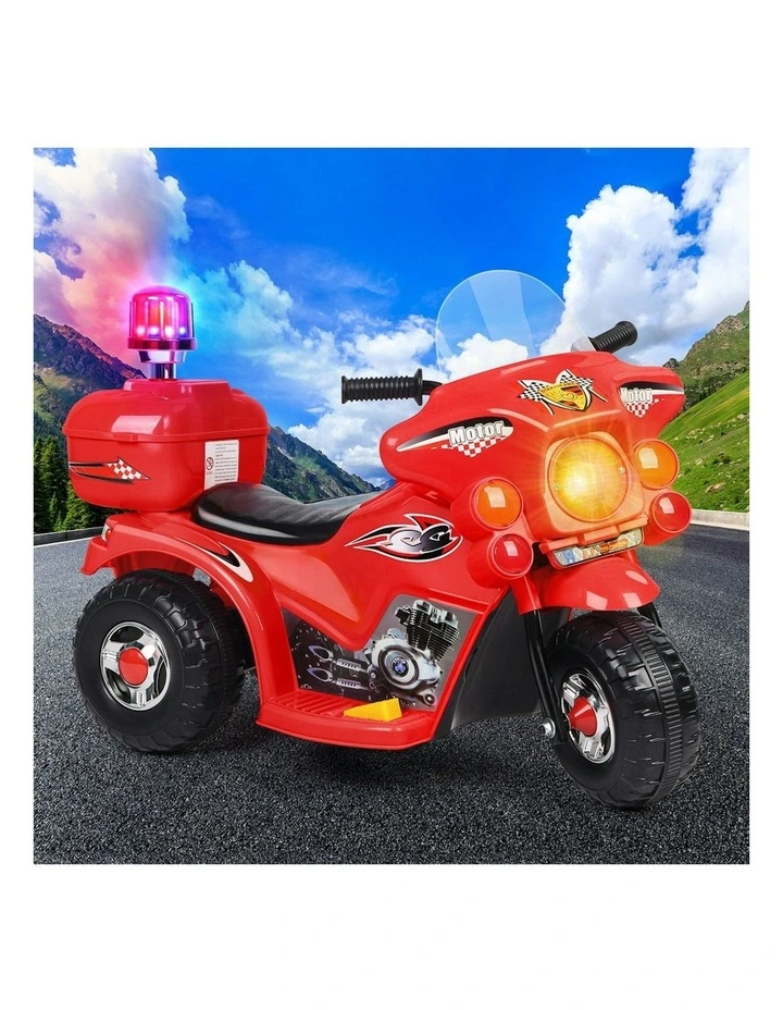 6V Electric 25W Motor MP3 Ride On Police Motorcycle Toy image 2