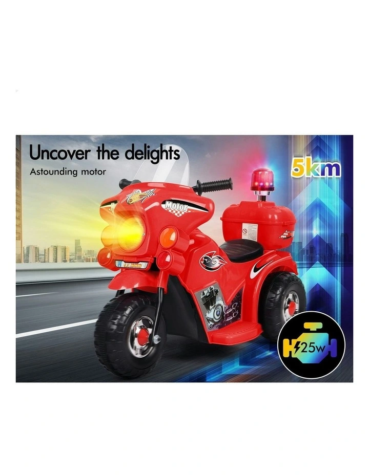 6V Electric 25W Motor MP3 Ride On Police Motorcycle Toy image 4