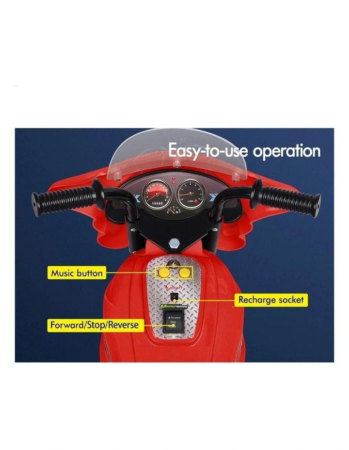 6V Electric 25W Motor MP3 Ride On Police Motorcycle Toy image 5
