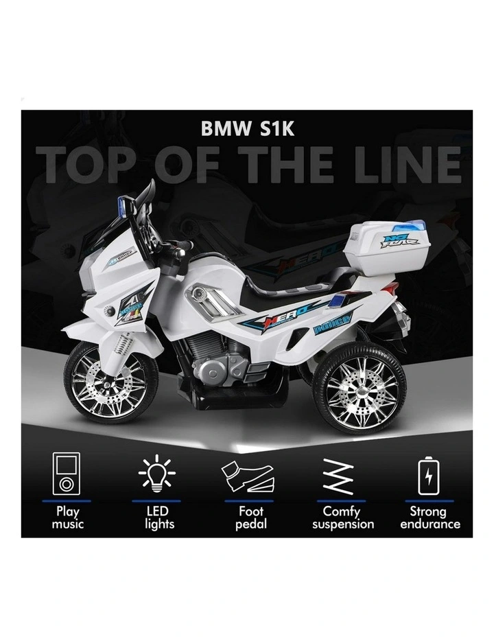Electric 60W Motors BMW Inspired Ride On Patrol Motorcycle Toy image 3