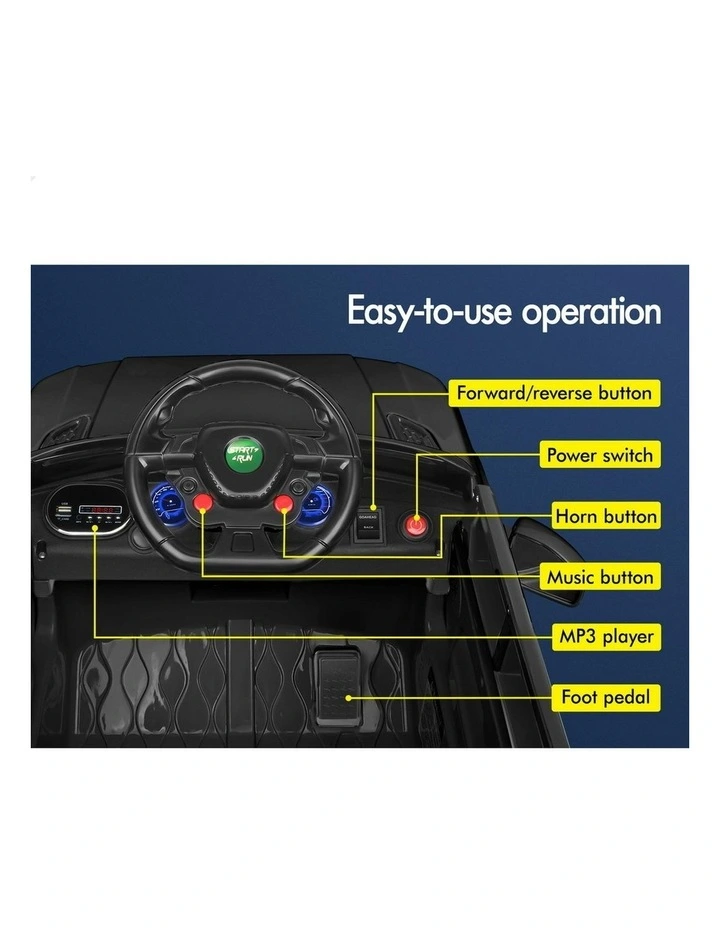 MP3 LED Light Ride On Remote Car Toy image 5