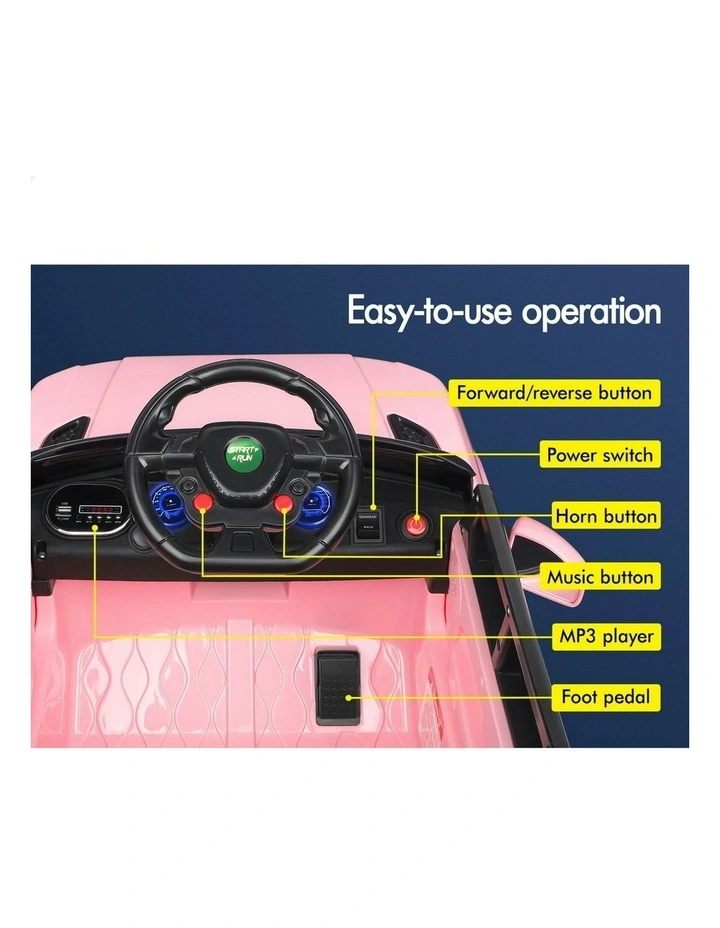 MP3 LED Light Ride On Remote Car Toy image 6