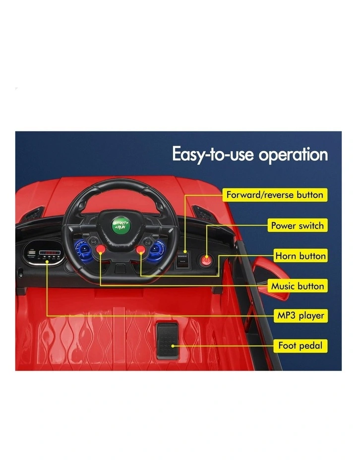 MP3 LED Light Ride On Remote Car Toy image 5