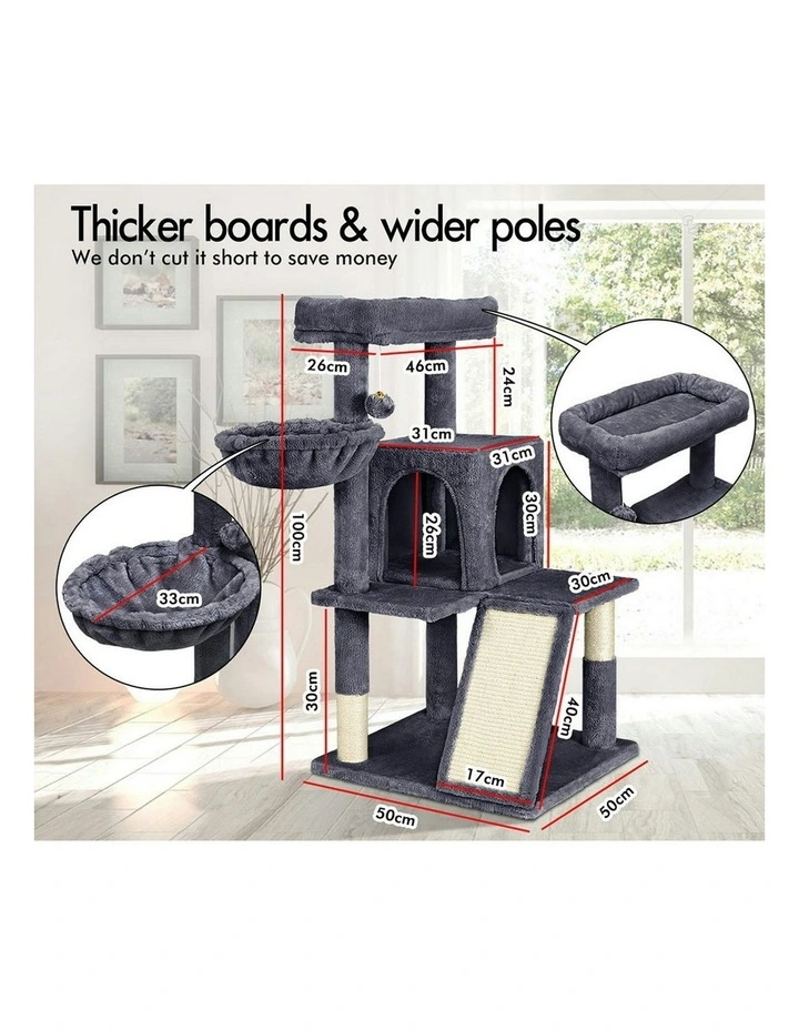 Cat Tree 100cm in Grey image 3