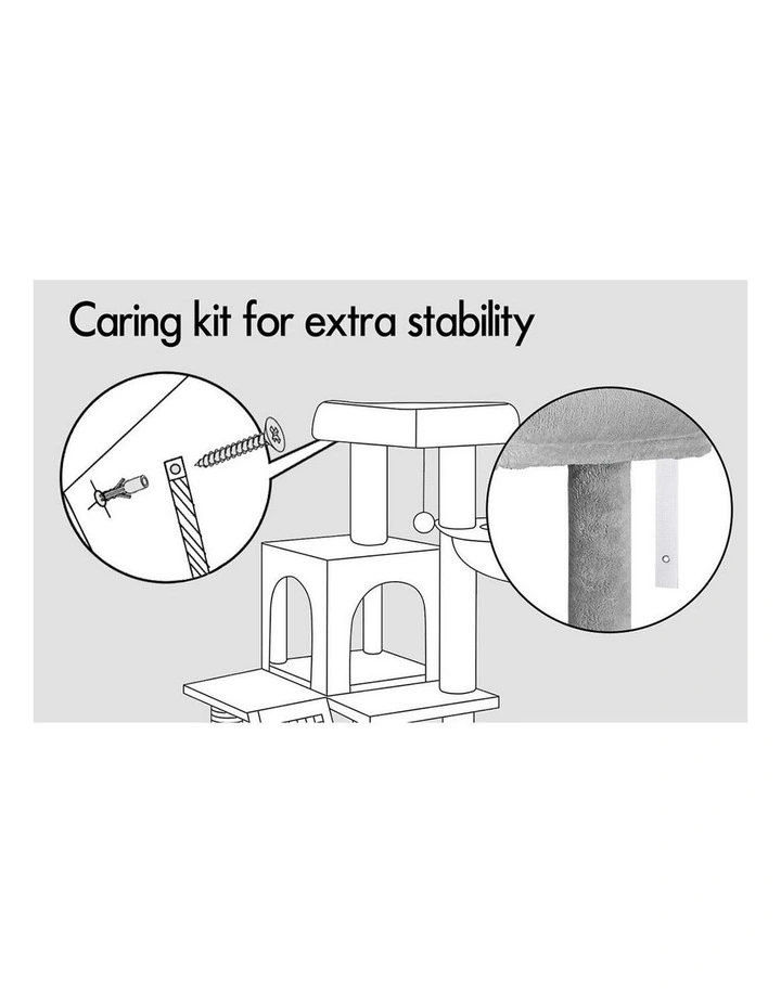 Cat Tree 100cm in Light Grey image 5