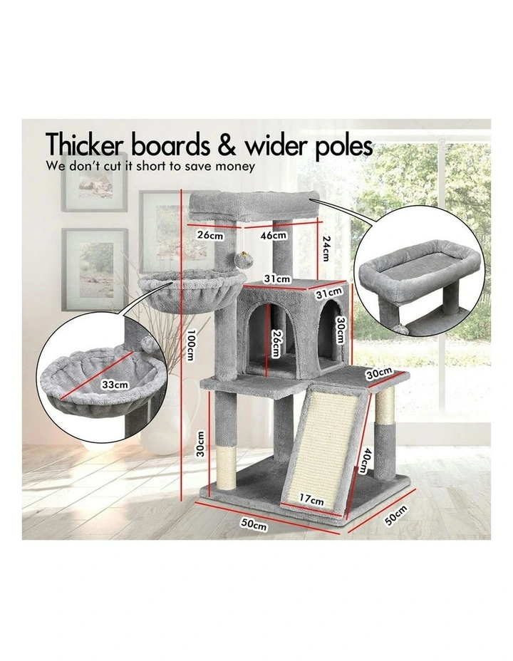 Cat Tree 100cm in Light Grey image 7