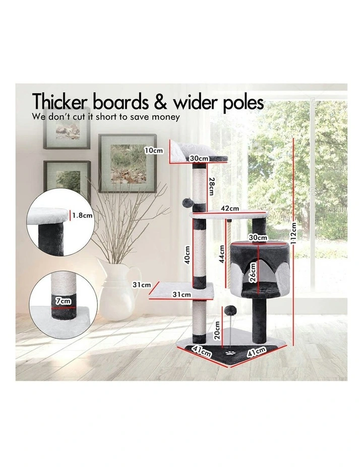 Cat Tree 112cm in Multi image 7