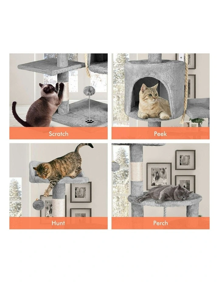 Cat Tree 112cm in Grey image 4