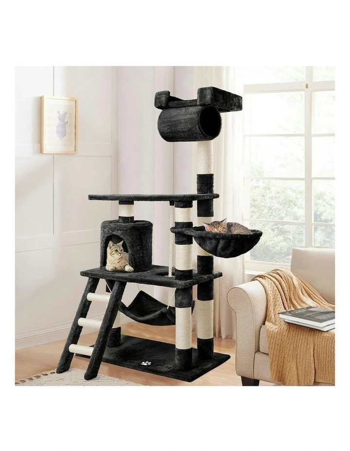 Cat Tree 141cm in Black image 2