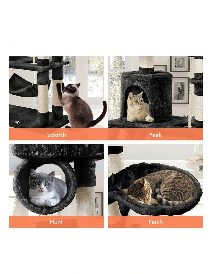 Cat Tree 141cm in Black image 4