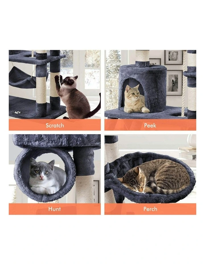 Cat Tree 141cm in Grey image 4