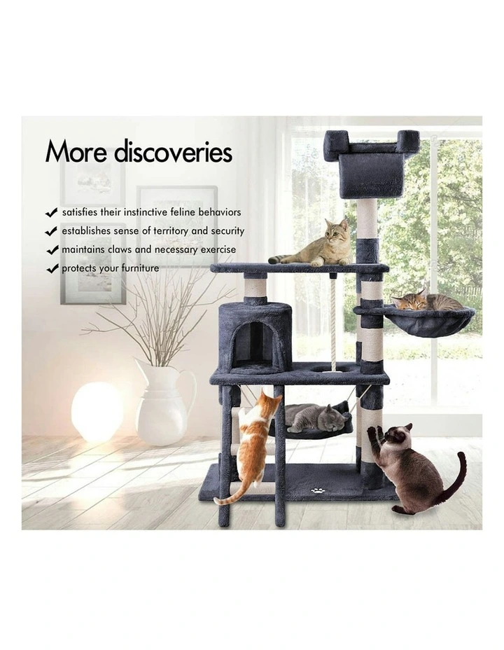 Cat Tree 141cm in Grey image 5