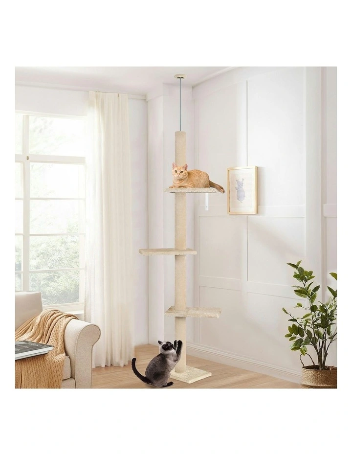 Cat Tree 230-286cm in Beige image 2