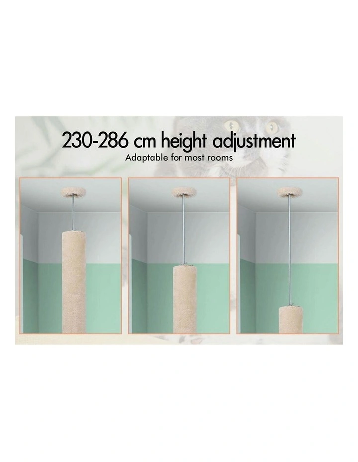 Cat Tree 230-286cm in Beige image 4
