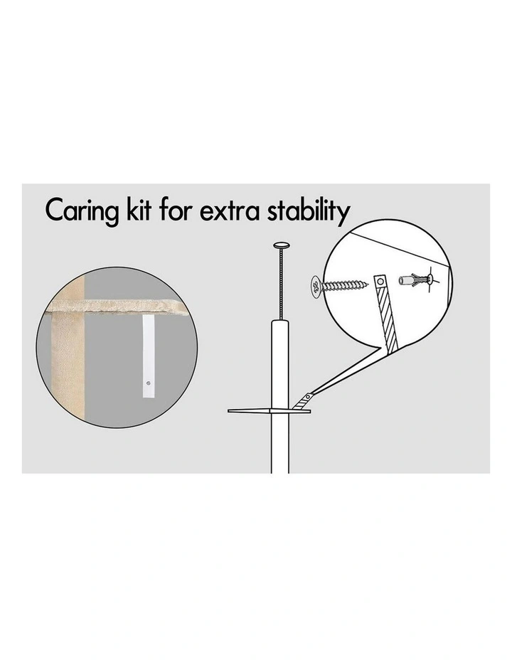 Cat Tree 230-286cm in Beige image 5