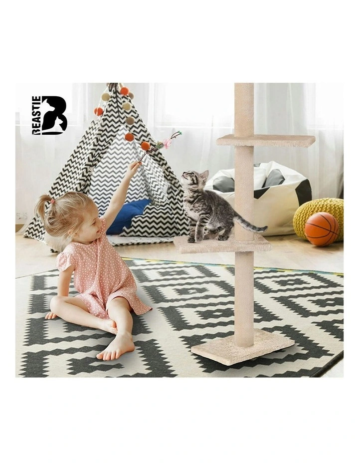 Cat Tree 230-286cm in Beige image 6