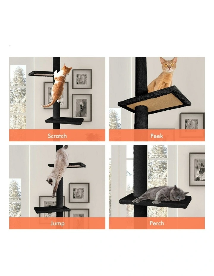 Cat Tree 230-286cm in Black image 3