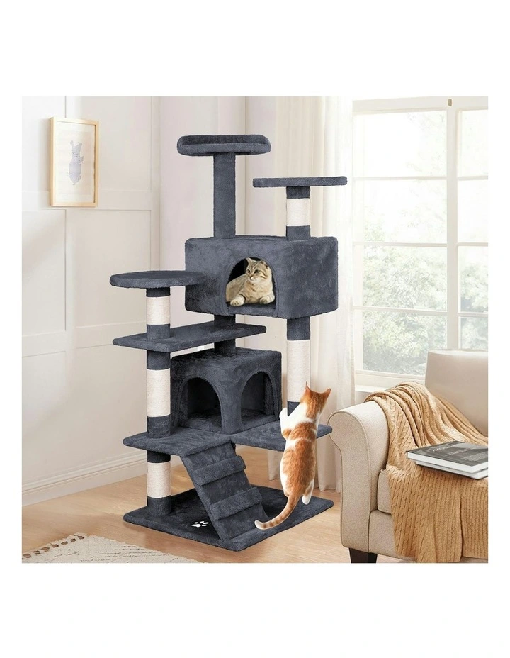 Cat Tree 134cm in Grey image 2