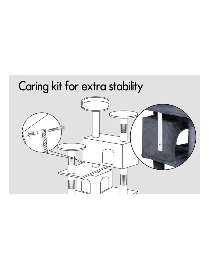 Cat Tree 134cm in Grey image 6