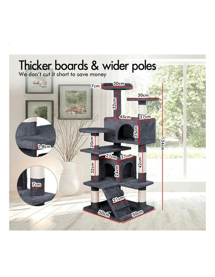 Cat Tree 134cm in Grey image 7
