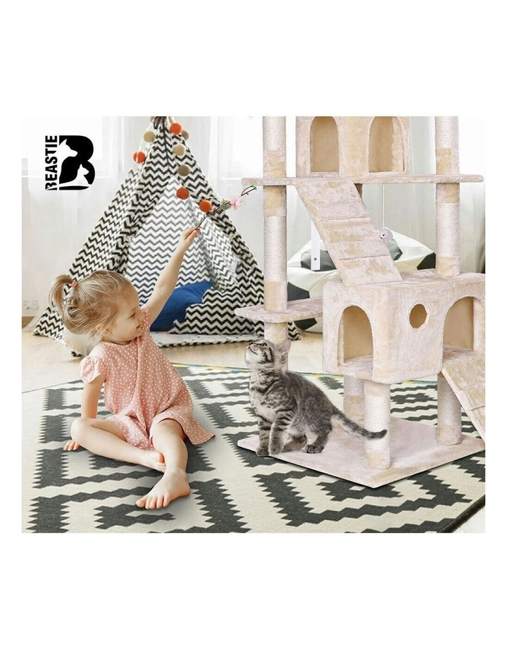 Cat Tree 180cm in Beige image 7