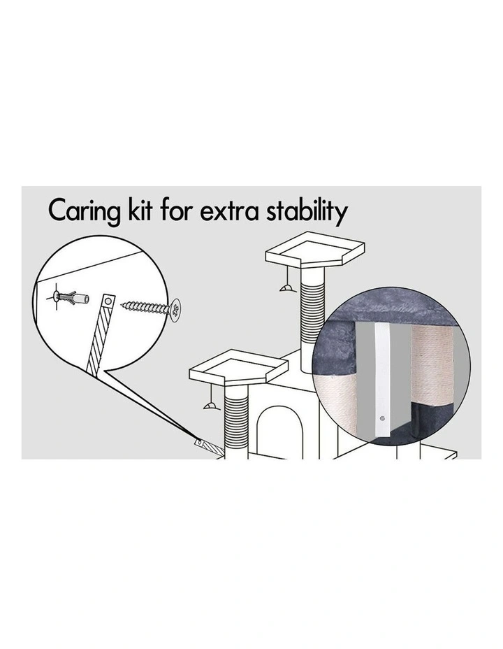 Scratcher Tower Tree 180cm in Grey image 5